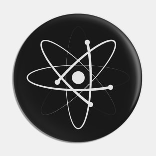 High Contrast Atom (Black and White) Pin