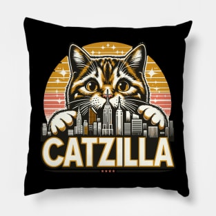 Funny Cat Catzilla Pillow