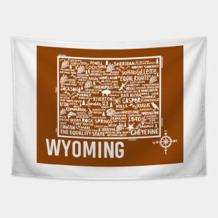 Wyoming Map Tapestry