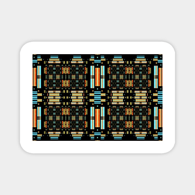 Abstract Techno Pattern Magnet by pinkal