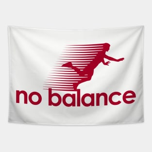 No Balance Parody Shirt Red Logo Tapestry