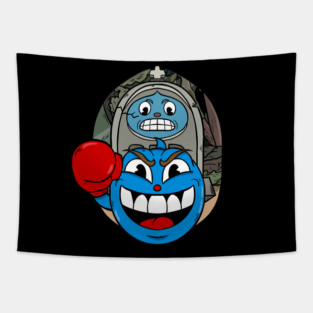 Goopy Le Grande Cuphead Tapestry TeePublic