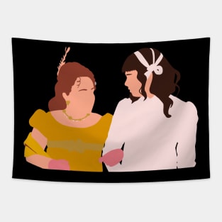 Penelope Feathertop and Eloise Bridgerton Characters Illustration Tapestry