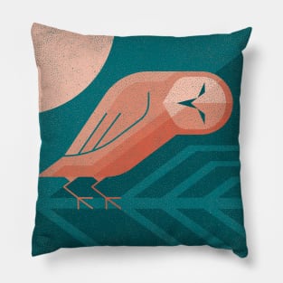 Geometric Owl & Moon Pillow