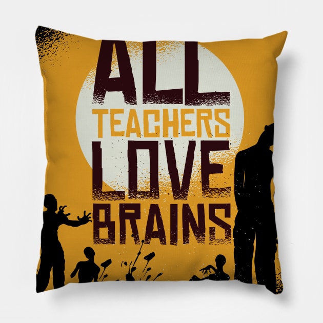 Zombie Teacher Pillow by Urban_Vintage