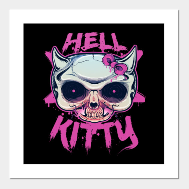 Hell Kitty Hell Hello Kitty Pink Posters And Art Prints Teepublic
