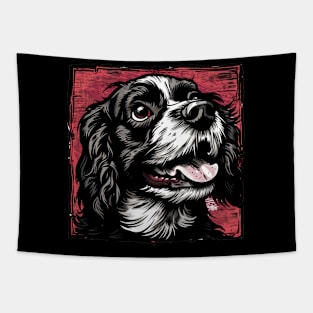 Retro Art English Cocker Spaniel Dog Lover Tapestry