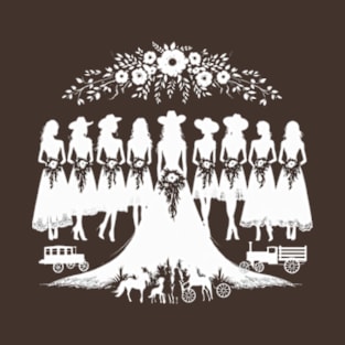 Western Cowgirl Wedding T-Shirt