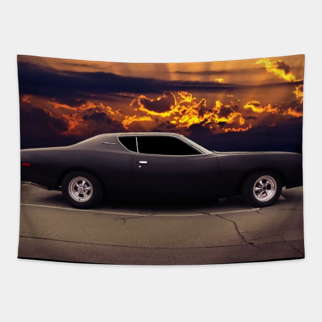 dodge charger, dodge 1972 Tapestry by hottehue