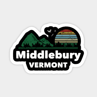 Mountain Sunset Flying Birds Outdoor Middlebury Vermont Magnet