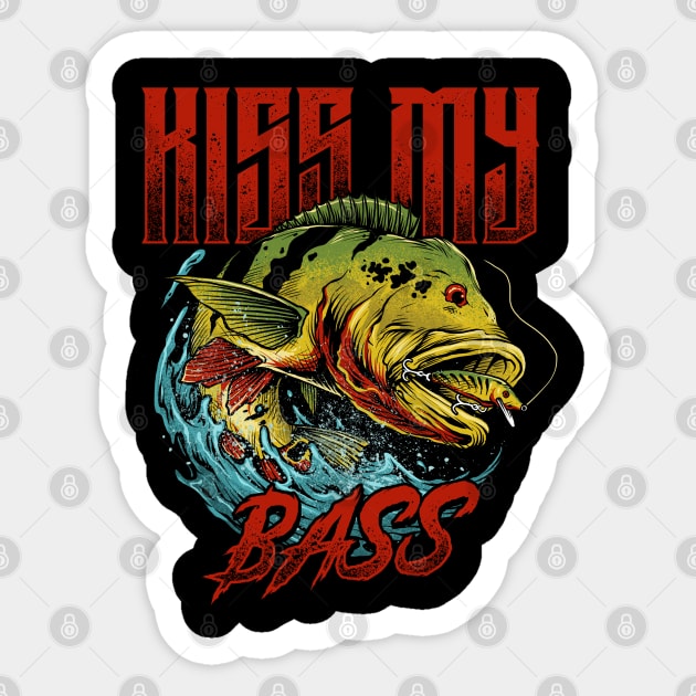 KISS MY BASS - Fishing - Sticker