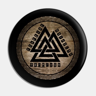 Valknut Symbol and runes Pin