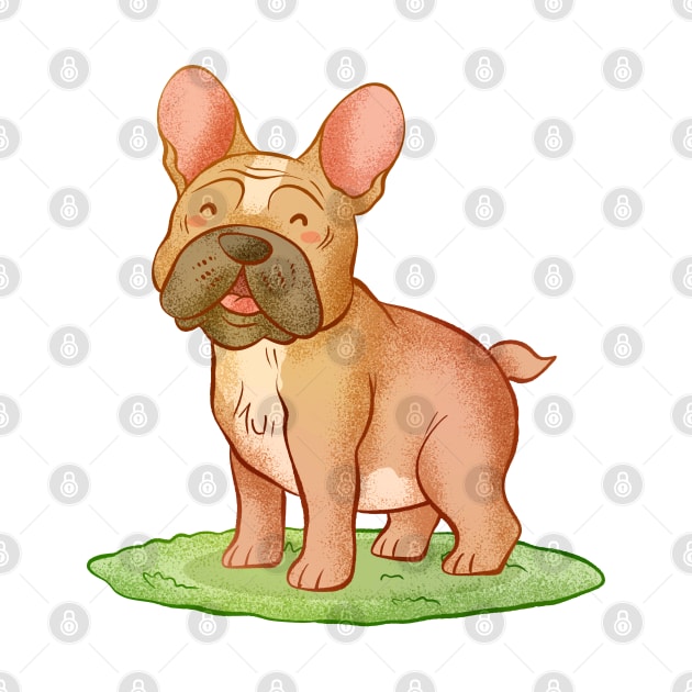 french Bulldog cartoon by Mako Design 