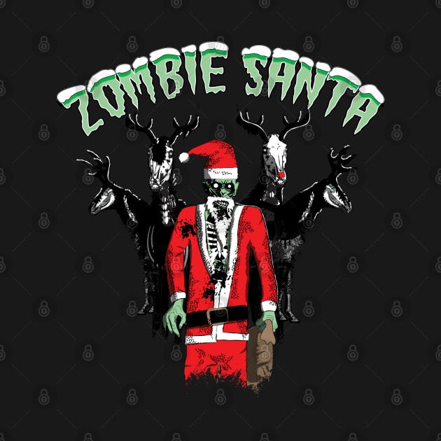 Zombie Santa and Reindeers by atomguy