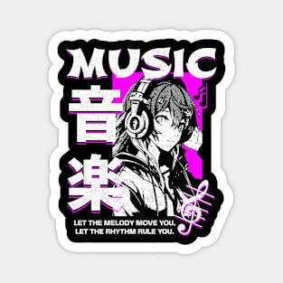 Music Anime Style Magnet