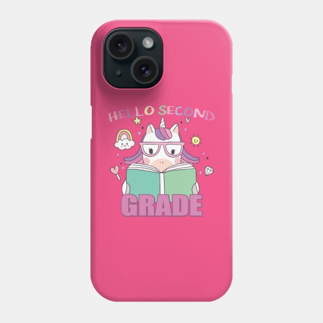 hello second grade kids and baby back to school gift Phone Case by Fadloulah