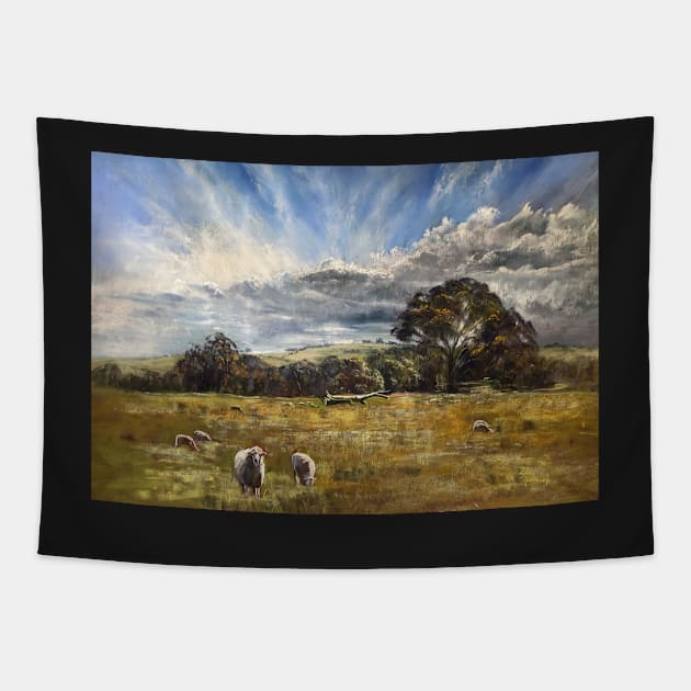 'Summer Clouds' Tapestry by Lyndarob