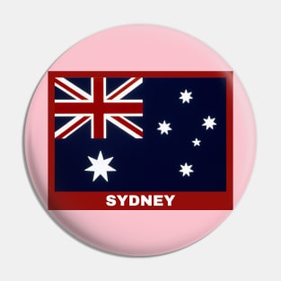 Sydney City in Australian Flag Pin