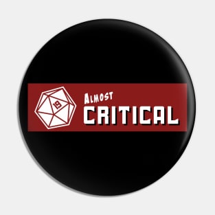 Almost Critical - Full Color Horizontal Logo on Black/Dark Pin