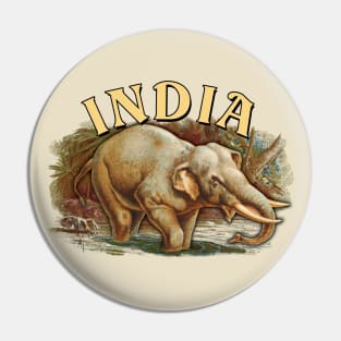 India Wildlife - Indian Elephant Pin