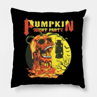 Melting Pumpkin Night Party Halloween Pillow