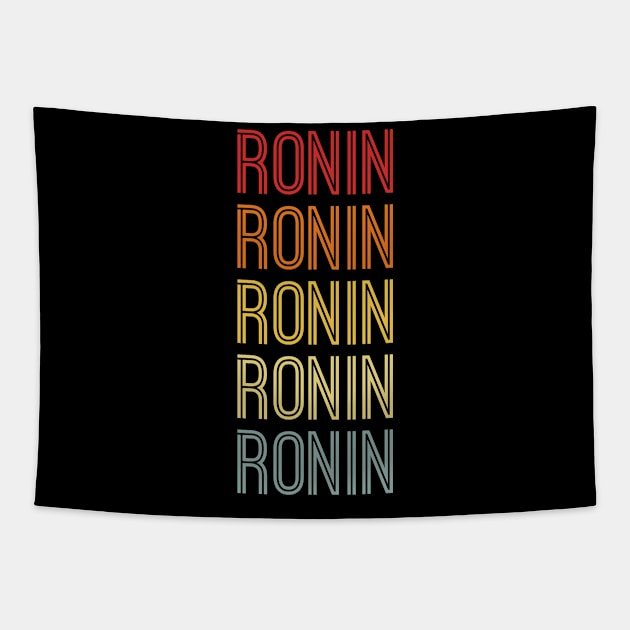 Ronin Name Vintage Retro Pattern Tapestry by CoolDesignsDz