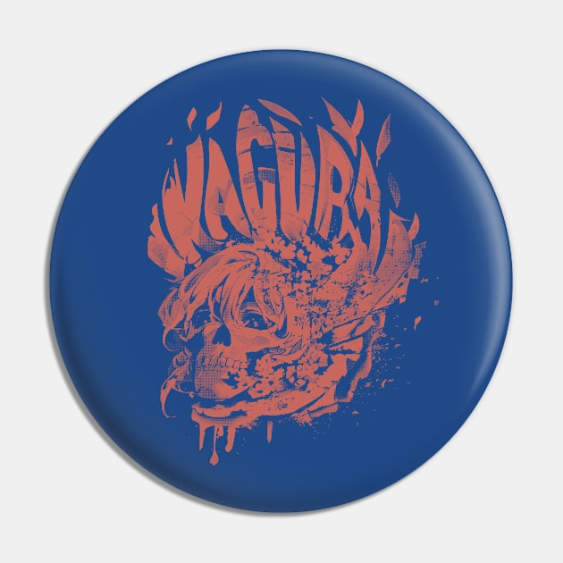 Skull Girl (orange skull) Pin by Kagura (The band)