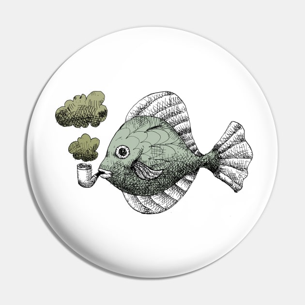 Fish Pipe Pin by robobop