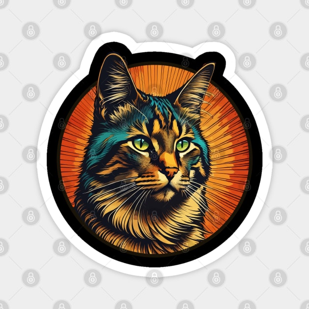 Cat Portrait Magnet by DeathAnarchy