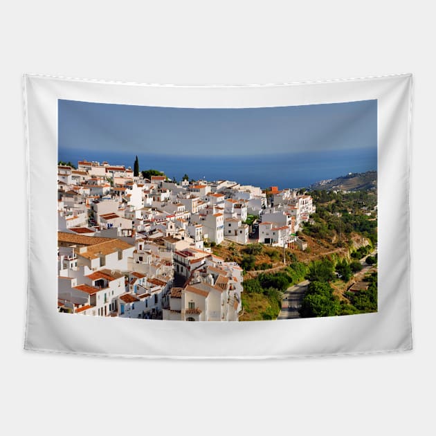 Frigiliana Andalusia Costa del Sol Spain Tapestry by AndyEvansPhotos