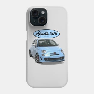 ABARTH 500 Light Blue Scorpion Phone Case