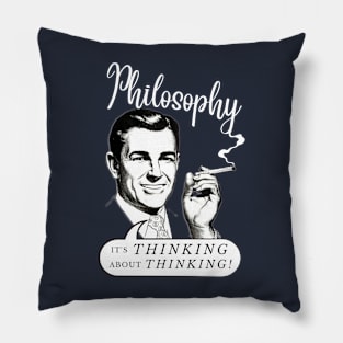 Philosophy: White Type Pillow