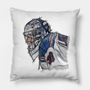 Henrik Lundqvist New York R Sketch Pillow