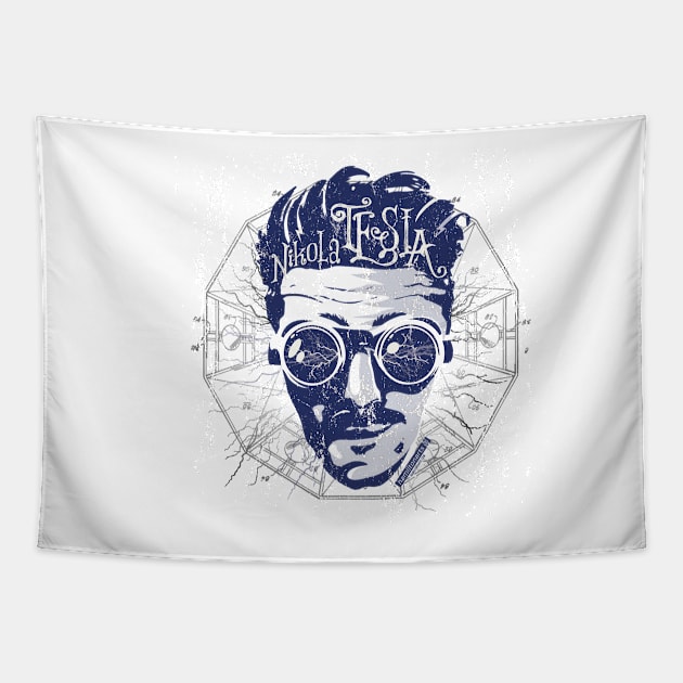 Mad Scientist - Tesla Tapestry by hamiltonarts