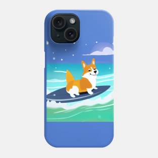 Surfing Corgi Dog Phone Case