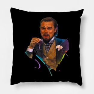 Leonardo DiCaprio laughing meme Pillow