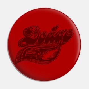 Vintage Dodge Pick-Up Art (Ghost on Red) Pin