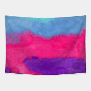 Blue pink and purple watercolor Tapestry