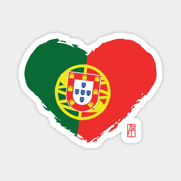 I love my country. I love Portugal. I am a patriot. In my heart, there is always the flag of Portugal Magnet by ArtProjectShop