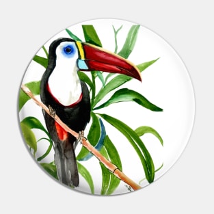 Toucan In the Jungle, White-Throated Toucan Pin