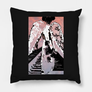 she’s a fallen angel walking with grace honey Pillow