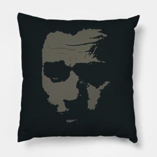 Depressed Face Abstract Pillow