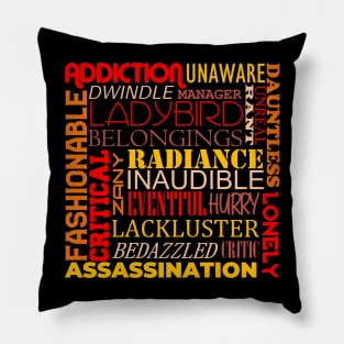 Words Coined by William Shakespeare Pillow