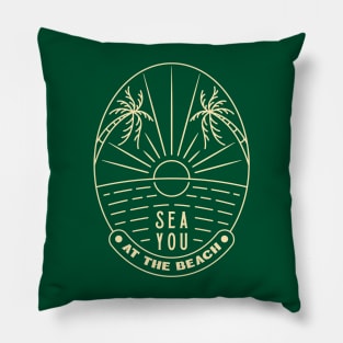 Sea You at the Beach Pillow