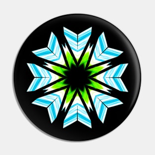 Blue and green Star Pin