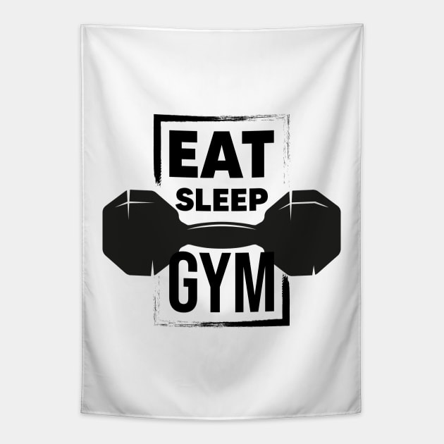 Eat sleep gym Tapestry by Dosunets