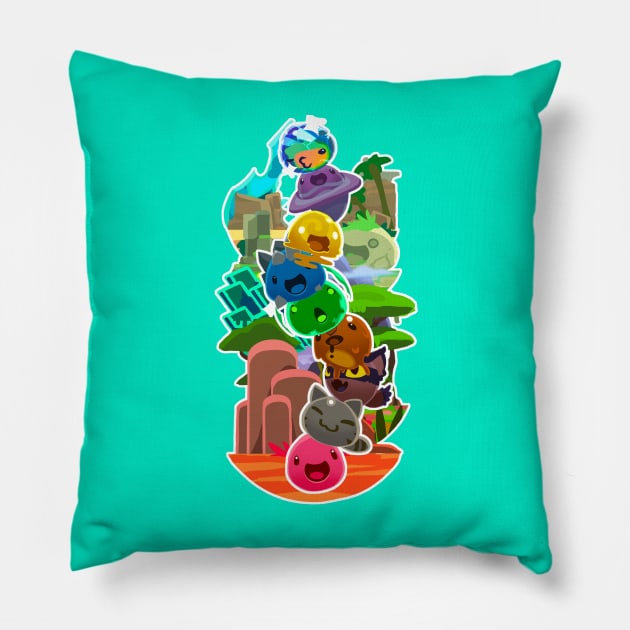 slime tower Pillow by dragonlord19