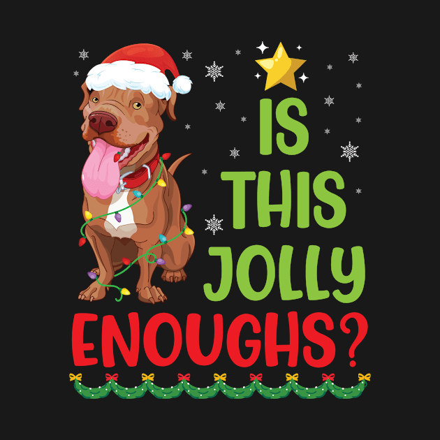 Pitbull Dog Light Merry Chritsmas Day Is This Jolly Enough by melanieteofila