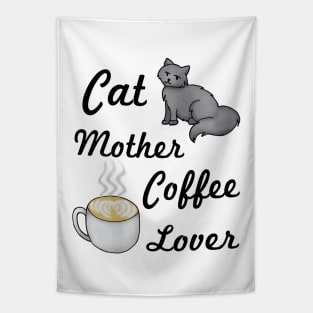 Cat Mother Coffee Lover Tapestry