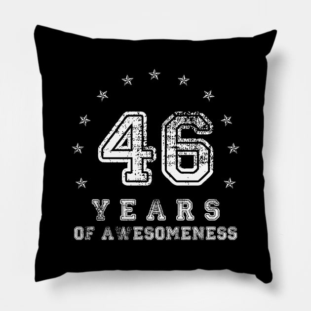 Vintage 46 years of awesomeness Pillow by opippi